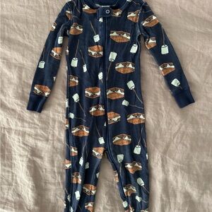 Hanna Andersson Blue S'mores Print Footie